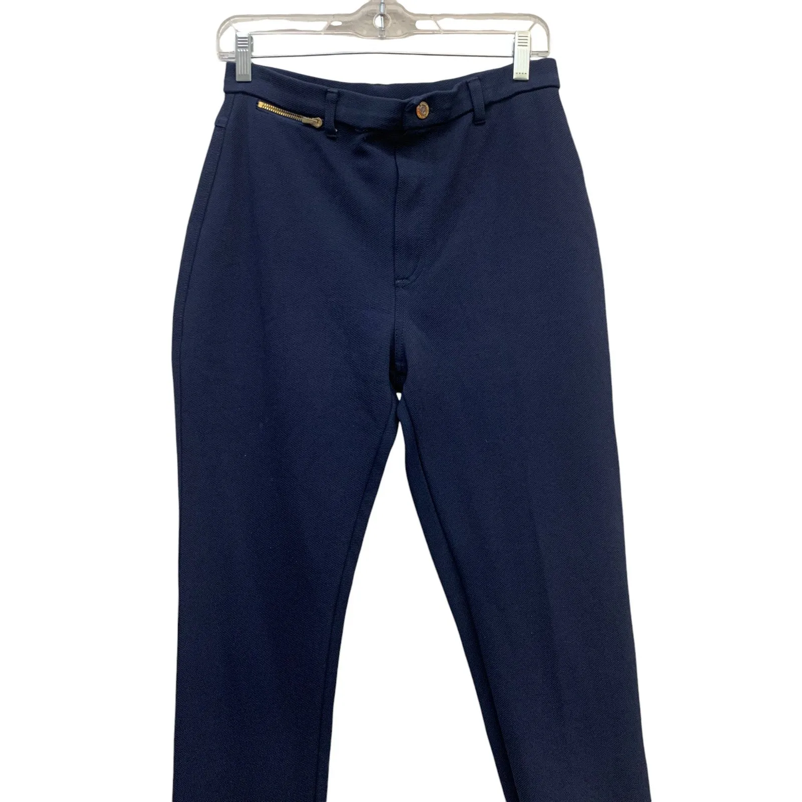 St. John Sport By Marie Gray Straight Leg High Rise Navy Pants SZ 6
