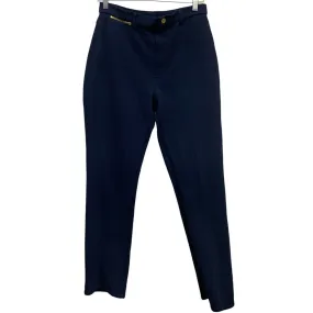 St. John Sport By Marie Gray Straight Leg High Rise Navy Pants SZ 6
