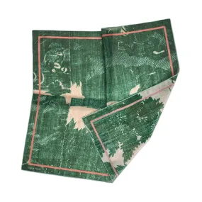 Tapis Noir Light Green Toile Scarf