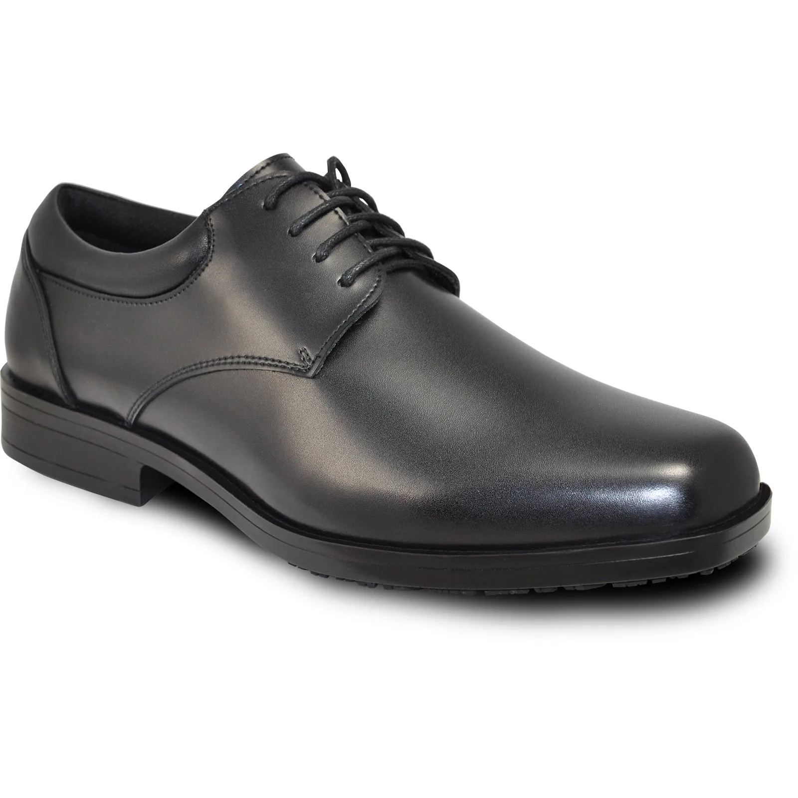 VANGELO Men Slip Resistant Shoe NEWPORT Black Matte - Wide Width Available ?C Order One Size Up