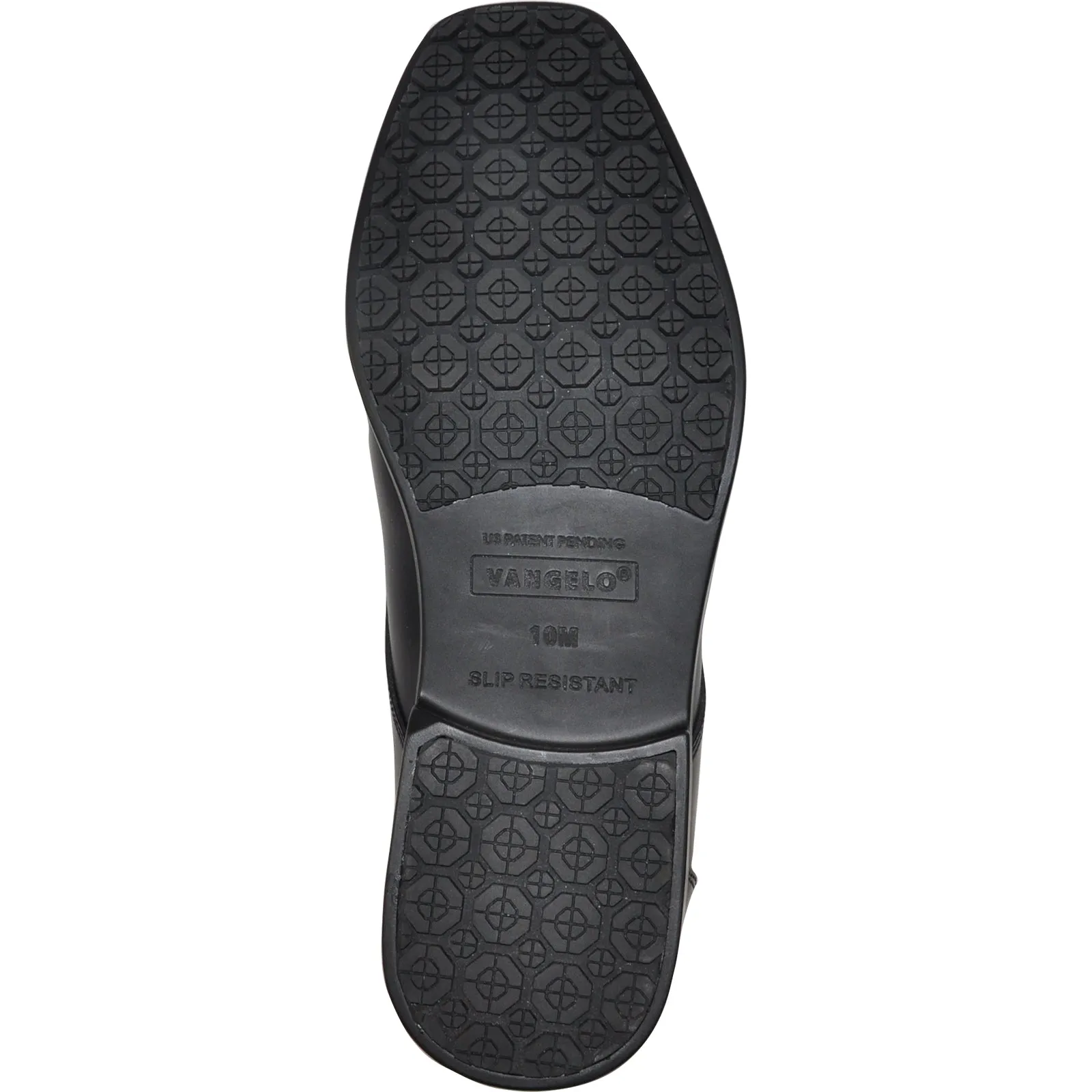 VANGELO Men Slip Resistant Shoe NEWPORT Black Matte - Wide Width Available ?C Order One Size Up