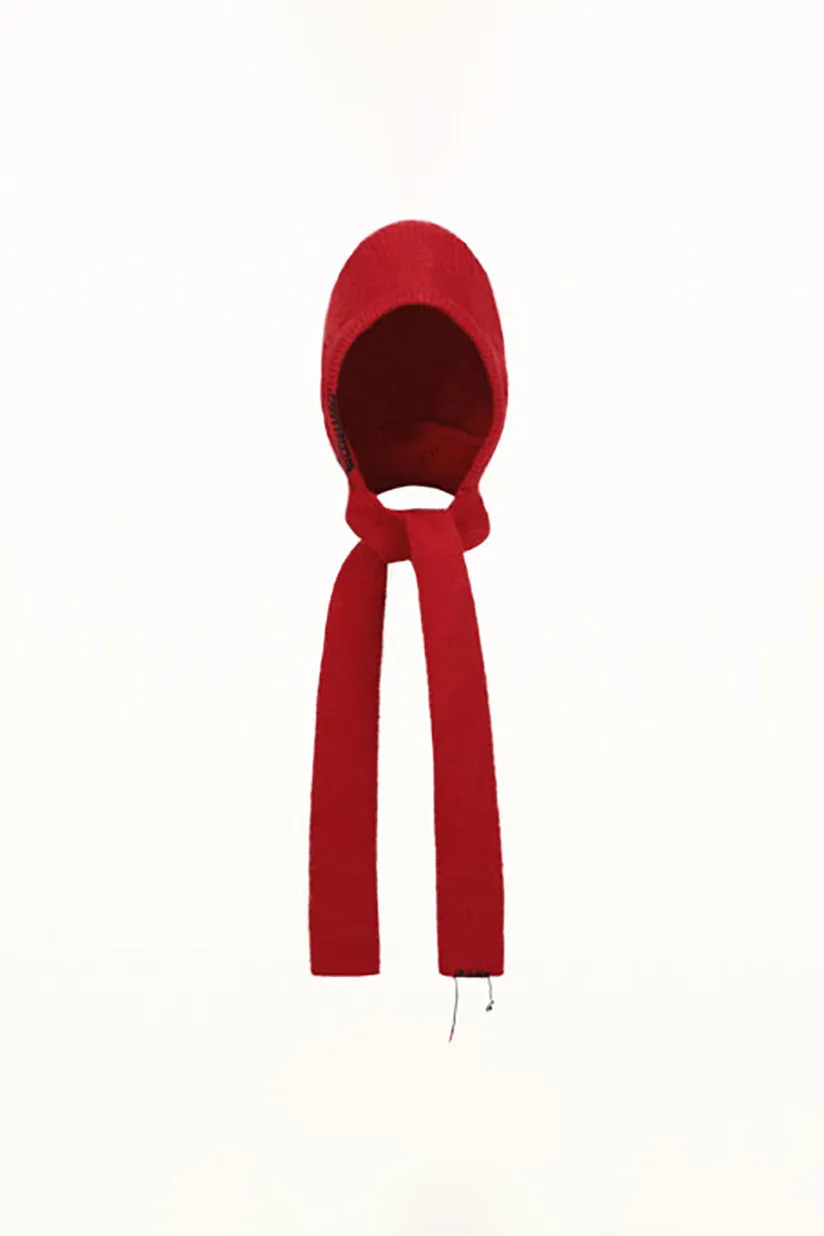Variegated Knitted Hooded Scarf