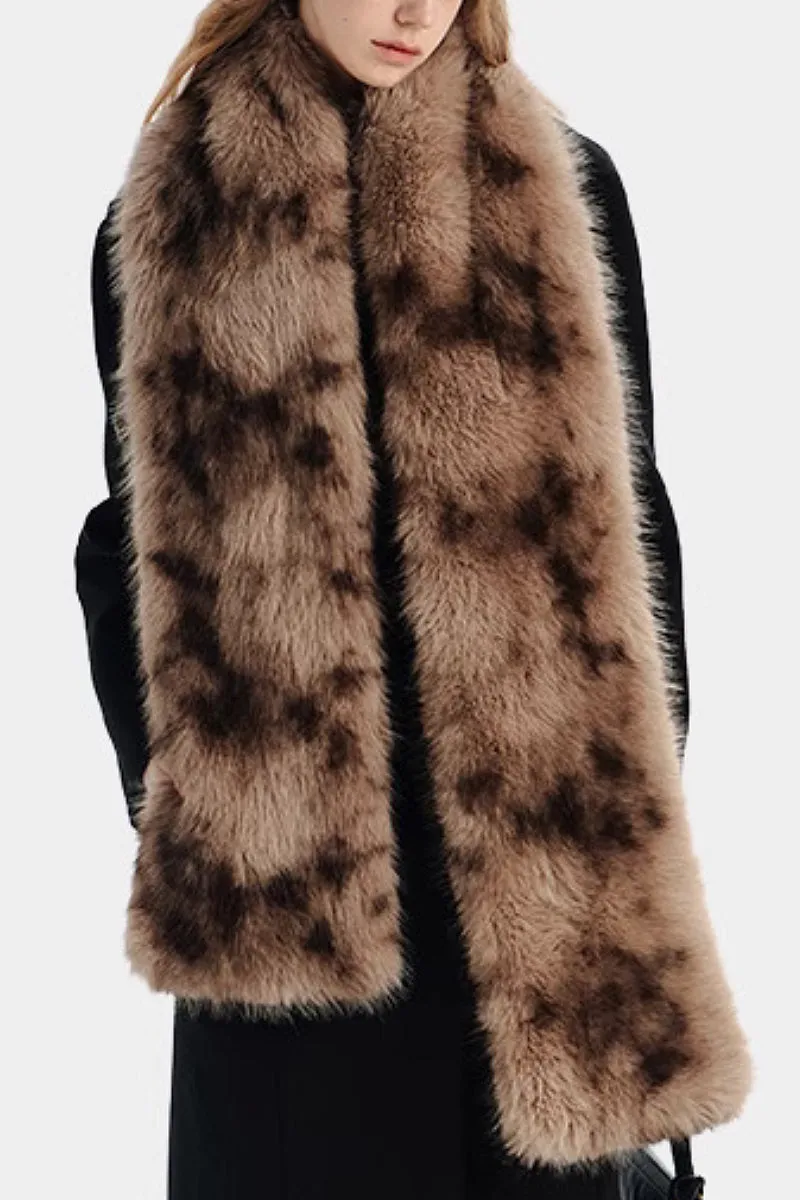 Vintage Double-Faced Faux Fur Scarf