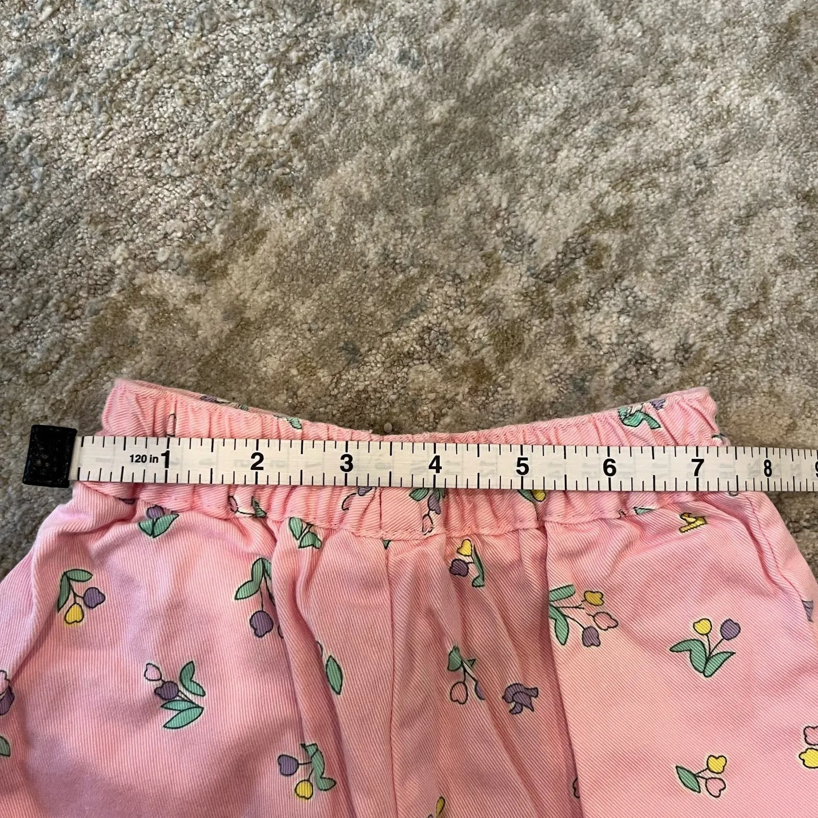 Vintage Pattiwhack Pink Floral Pants 12 Months