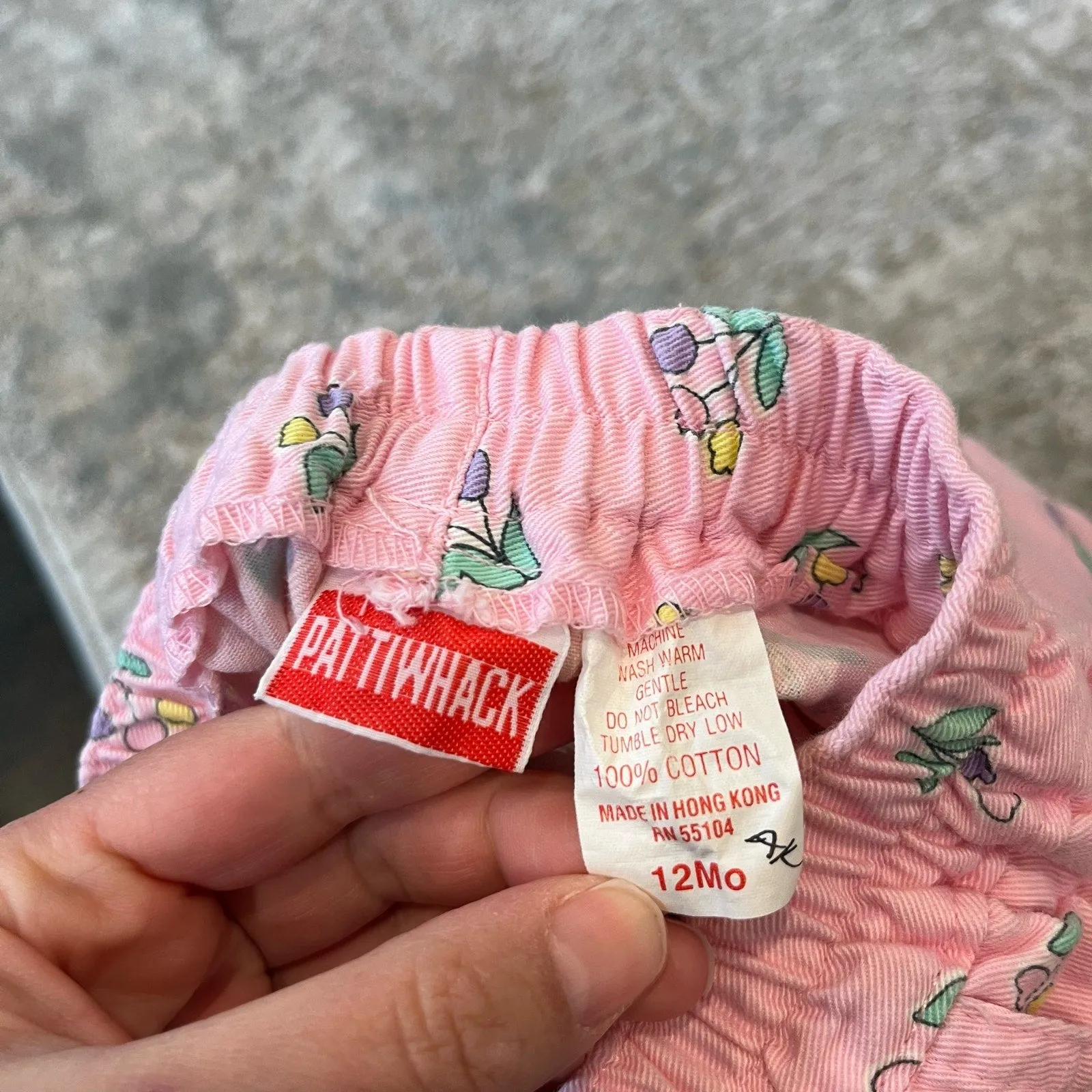 Vintage Pattiwhack Pink Floral Pants 12 Months