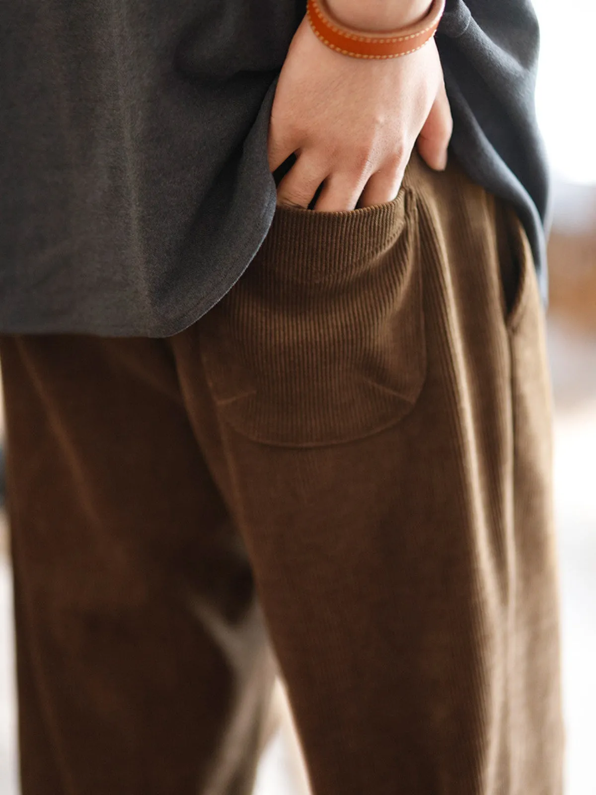 WLS Chenille Corduroy Straight Leg Pants