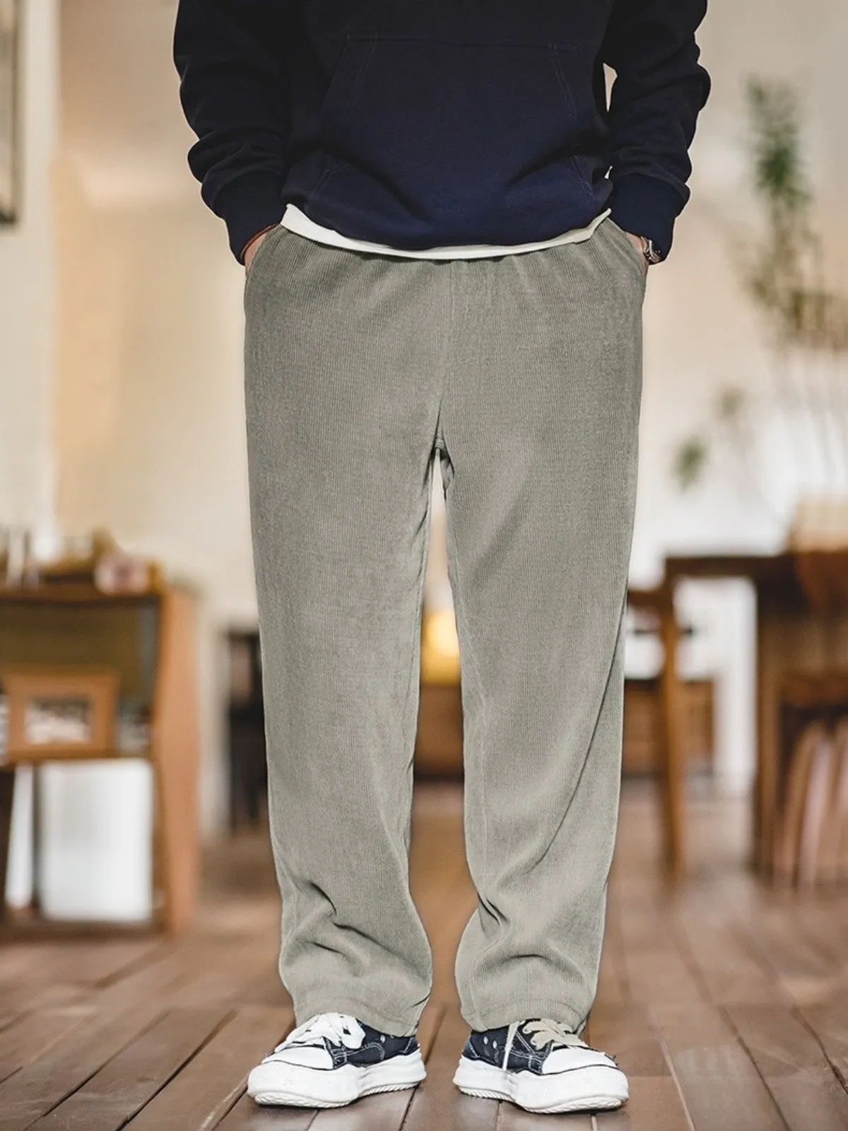 WLS Chenille Corduroy Straight Leg Pants