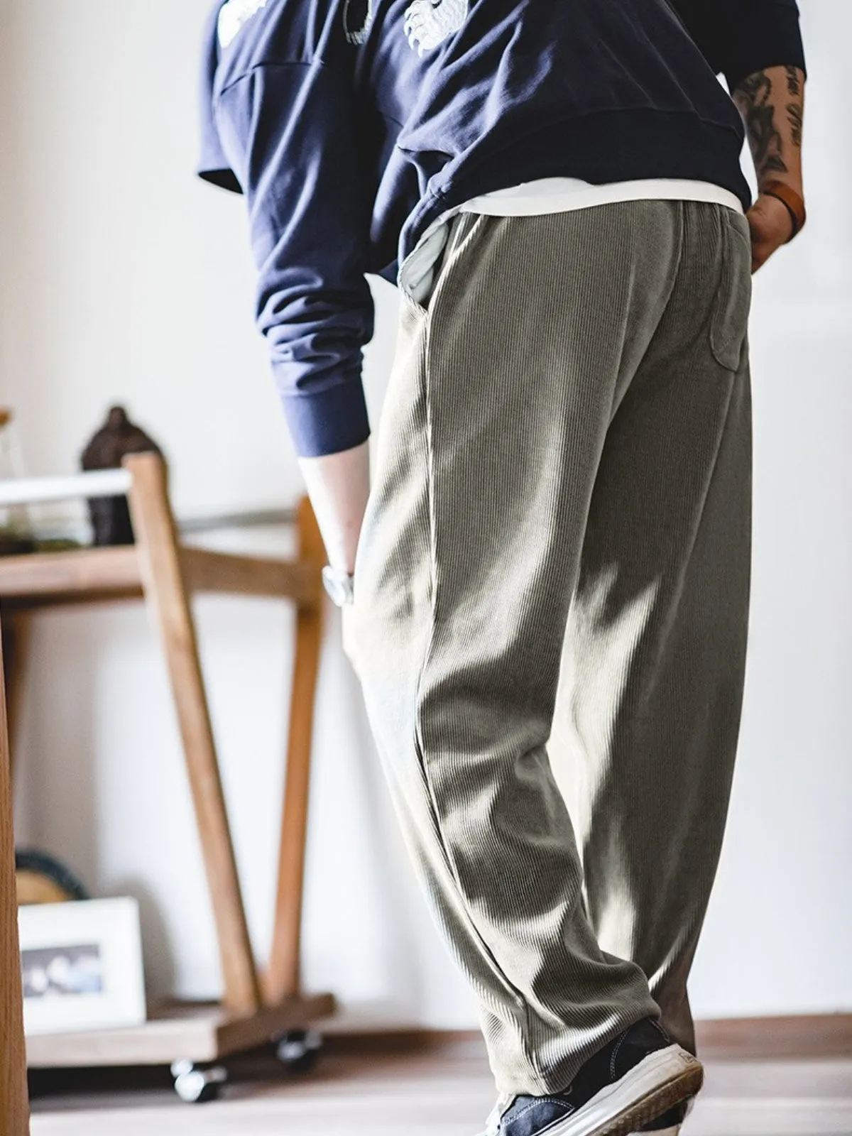 WLS Chenille Corduroy Straight Leg Pants
