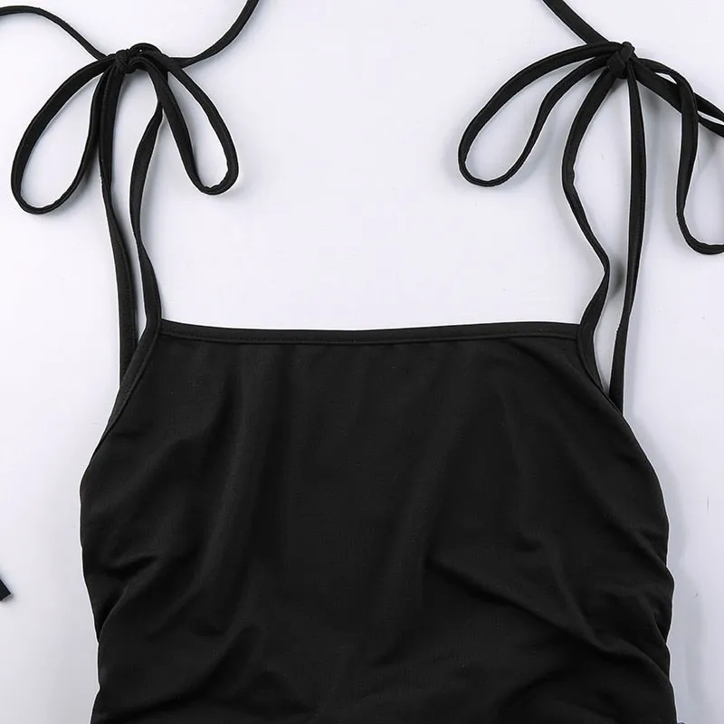 Women's Summer Backless Long Party Dress with Spaghetti Straps