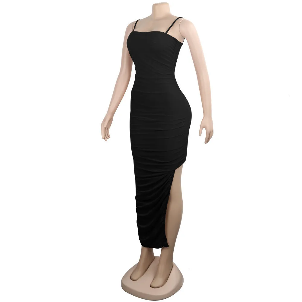 Women's Summer Polyester Sheath Elastic Long Dress