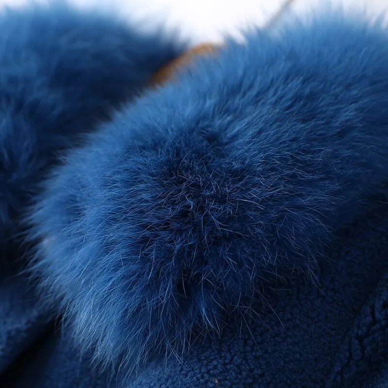 Women's Winter Warm Long Coat With Fox Fur