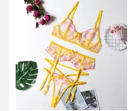 Yellow Sexy Lingerie Set KF70179