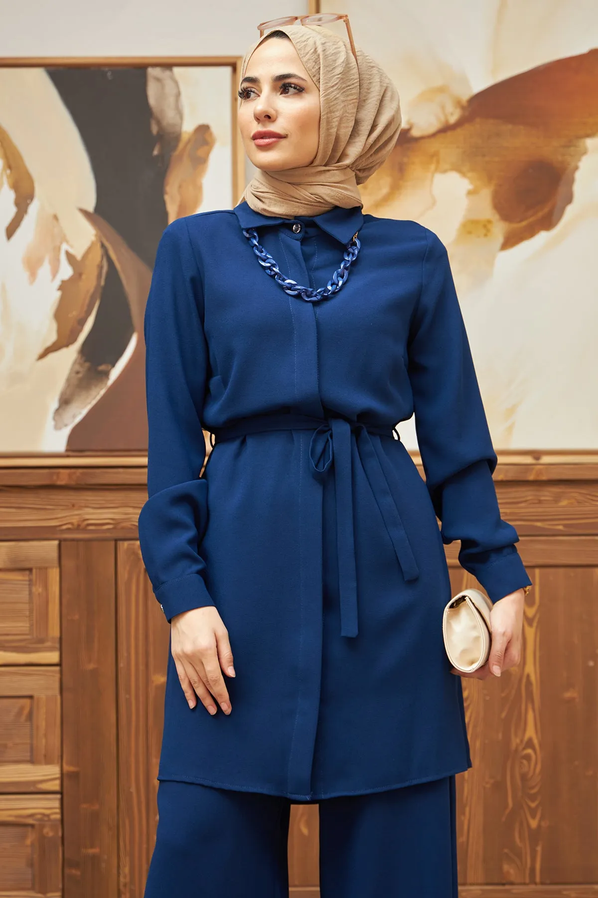 ZRF Women Chain Necklace Set - Indigo - Capannori